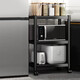 Zhuobo kitchen rack floor-standing storage rack storage rack balcony small shelf BH3 three layers 50*40cm