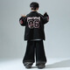 Mofu Kinderstreet Dance Trendy Kleidung Kinder Mode europäische und amerikanische Baseball -Kleidung Girls Hipphop Jacke Boy Hip Hop Performance Kleidung 300 schwarze Langarms + 349 Schwarze Hosen + 841 Weiß Kurzärmel 170 cm