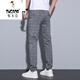 Pic pantalon à plaid de pic (Tucano) pantalon de style coréen pantalon long en vrac de style coréen