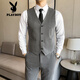 Playboy (PLAYBOY) suit men's new slim jacket groom wedding dress business professional formal British small suit black XL