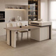 Fanyi open guide table dining table sideboard integrated household retractable slate dining table tea table dual-purpose island table dining island table 2.08-2.65 meters retractable island dining table