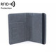 Zkhe Passport Clip Documento de viaje Bolsa de almacenamiento Pasaporte Pasaporte Pasaporte Air Ticket Clip Estudio en el extranjero Pasaporte Pasaporte portátil Pasaporte Gris claro Gris claro