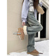 Jeans delgados retro de algodón americano en terciopelo recto para mujeres en otoño e invierno Pantalones casuales de patas rectas con cintura recta para mujeres 683-1 Azul retro [alta calidad más terciopelo 36.5] L 105-120Jin [Jin equivale a 0.5 kg]