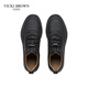 VICKI BROWN VB men's shoes French brand new business casual shoes simple versatile leather shoes comfortable autumn and winter shoes for men black 40
