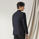 Sept marque [Woolmark] Suit en laine pour hommes printemps et d'été Nouvelles affaires Forme Formal Wear Chinois Stand-Up Cold Western Veste Western 7145 Black 54 (190)