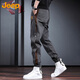 
Jeep (JEEP) casual pants for men in summer loose ties work pants for men trendy versatile men's pants gray XL