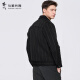 Tanzen mit dem Wolf [Down -Liner] Woll -Revers -Jacke für Männer 2024 Herbst und Winter Neu gestreifte warme Jacke für Männer 1054 Schwarz 001 L (175)
