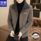 ROMON high-end winter gold mink jacket men's lapel thickened handsome woolen coat fashionable warm down jacket black M