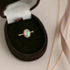 DL 1998 Opal Ring Stone Retro Palace Style S925 Silver Female Noble and Elegant Temperament Niche Ins