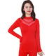Modal Big Red Autumn Clother y Pantalones de otoño para mujeres 2025 Año del año del año de serpiente del año natal del matrimonio de la novia Conjunto de ropa interior térmica Juego de ropa roja 9905 Big Red M Set [80-130Jin [Jin equivale a 0.5 kg]]