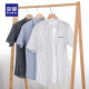 Camisa rayas para hombres Lomon Manga corta Summer suelta delgada camisa de algodón versátil de algodón de algodón