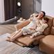 
Zhihuashi First Class Zero-Back Wall 11167 Modern Living Room Top Cowhide Electric Function Sofa Cream Orange Four-person 314cm - Double Electric