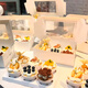 Suican cupcake box 6 pieces with height opening window Western dessert muffin cup packaging box Snow Mei Niang baking packaging box white 6 pieces 10 sets