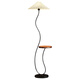 
Yunqige pleated floor lamp storage rack integrated living room sofa coffee table vertical desk lamp bedroom bedside table decoration B black beige lampshade 15843cm monochrome warm