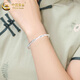 China Gold (CHINA GOLD) Mobius ring silver bracelet foot silver fashion style plain ring bracelet silver bracelet Valentine's day birthday gift for girlfriend [Jingsuda] Mobius bracelet 15g1g
