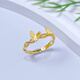 Zhiyu Yunxiang 999 solid gold butterfly gold ring for women, hollow hemp pattern open ring, love butterfly ring for Valentine's Day, gold approx. 2.3g, more gram weight, refund less