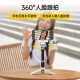 Aochuan AI Face Tracking Mobiltelefon Stabilisator Handheld Anti-Shake-Selfie-Stick Stativ Ständer Gimbal Multifunktion 360-Grad rotierende M1 Xuanwu Black [AI Tracking + Beauty Fill Light]