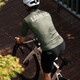 Lamparda Cycling-Anzug Sommer kurzärmelige Männer mit Top Fahrrad Mountain Road Bike Kleidung Fahrrad Kleidungsausrüstung Jade grüne kurzärmelige XL