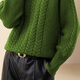 
Difelige European and American fashion lazy style turtleneck sweater for women 2024 new winter casual versatile sweater picture color XL