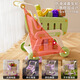 
Cute travel notes for children's gifts and house kitchen toy set simulated cooking and cooking boy and girl baby mini kitchenware red shopping cart + [24 random fruits and vegetables]