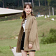 Baitu Betu Women's Spring New Whrodbreaker Stand Strament Stand Compet Jacket Branding The Word Breaker Women 2401T49 Хаки С.