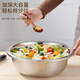 FISDDIS304 stainless steel basin food grade soup basin thickened kitchen cooking basin fruit and vegetable basin large basin 28cm