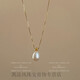 Old Phoenix Gold Store Freshwater Imitation Pearl Necklace Women's Single Bead Pendant Necklace Light Luxury 2023 New Single Bead Pendant Necklace