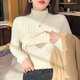 Yakelijia breastfeeding mothers go out for clothes in autumn and winter tops in fashion and thickened warm hot moms wear breastfeeding sweaters after childbirth Apricot color breastfeeding #9226 L