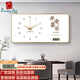 Yaoshijia pintura creative calendario perpetuo pinturas decorativas ping un reloj de restaurante Xile pinturas colgantes de la sala de estar reloj de pared en el hogar silencioso reloj electrónico jd140.98 calendario perpetuo + reloj/mano negra 120*60 imagen de cristal borde negro borde negro
