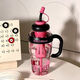 Jingdong Logistics Water Cup Ice Master Straw Cup Good-looking Student Tea Water Separator Large Capacity Cup Exclusive Price 1 Dudu Cup - Red