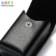 
Folding glasses box pure cowhide wearable belt Folding reading glasses glasses box head layer cowhide genuine leather feel anti-pressure black