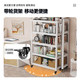 Meiyilai Steel Kitchen Storage Rack Rack Stroth Multived Multi-couche Rack Rack Courtrowave four Microwave Four Rangement avec roues Roues amovibles 5 couches 160 m de carbone élevé épaissis, colonne de passage à roues 12050 cm