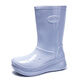 Gudetu Botas de lluvia japonesa para mujeres, zapatos impermeables que no están deslizando para el tubo medio, nuevos zapatos de goma de trabajo de cocina, botas de agua tibias para mujeres, zapatos para adultos, azul-tamaño estándar 40