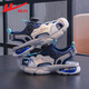 Pull back children's shoes children's sandals 2026 summer new style knob breathable casual beach shoes boys campus sports sandals dark blue rice -1073 31