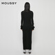 Moussy new simple style lady H-shaped long knitted dress 010HA673-7891 020 black M