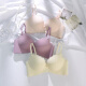 Cat man traceless underwear women's small breasts gathered and large adjustments for girls without steel rings in summer breasts to prevent sagging bra [1047] Taro purple 75B