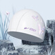 Pull-back swimming cap for women, comfortable and non-stretching, outer rubber lining, PU hat, ear protection, professional long hair waterproof enlarged swimming cap, pure white, outer rubber lining, elastic and flexible