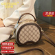 Ji Shizhe luxury high-end brand bag women's bag shoulder bag crossbody small round bag for girlfriend birthday Christmas gift beige gray gift box