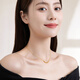 Saturday Fu 5G craft gold necklace women's sugar cube pendant birthday gift price A0612644 about 3.19g