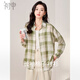 First application thin plaid shirt women's long-sleeved Korean style loose shirt casual top air-conditioning shirt jacket SW26A11