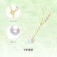 Saturday Fortune Yellow 18K Gold Necklace Women's Gold Pearl Pendant Pendant X0613069 40+5cm Birthday Gift