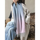 
Ordo City wool scarf women's shawl long winter dual-purpose warm sheep ladies' velvet shawl purple brown gray