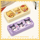Kulomi children's glasses box portable women's cute eyes sunglasses box for women's storage and anti-pressure three melody + glasses cloth