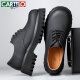 
CARTELO British men's casual leather shoes breathable soft cowhide derby shoes round toe thick sole business leather shoes men 9930 black 41