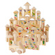 Sangetian (Sangty) Kinderbausteine ​​intellektuelle Puzzle -Form -Bausteine ​​zusammengebaut Spielzeug 100 Spielzeug für kleine Kinder, Jungen und Mädchen (2909) 100 Gemüse, Obst und Tiere Bausteine