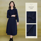 Daimashi winter new new Chinese style plate button knitted suit long-sleeved sweater skirt two-piece set for women navy blue M