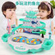 Katio Electric Fishing Platform Toys Educación temprana para niños Baby de uno a dos años 3 niños 6 Girl 'Battery Batter Battersing [Green Dolphin Flying Modelo de tres capas] Pedido el mismo día, traiga más 10 tarjetas de felicitación