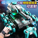 Zhicheng Minichuang Children's Geste Sensing Fernbedienungstankfahrzeug kann Wasserkugel Spray Spray Offroad Offroad Elektrofahrzeug Boy Spielzeug 23 cm explodieren [Single Control] 6-RAD-Spezialstunt Wasser Bull-Purpur Standard Single Electric [Bilanz 30 Minuten + 6W Wasserbullet]