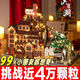 Dream Buluo Grand 100 000 blocs de construction de la ville interdite City Chongqing Hongya Cave Model Compatible Building Blocs for Adults High Difficulté Suzhou Gardening General Hospital 15 939 + Acrylic