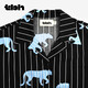 
Brutalist Home (tbh) Gong Jun same style Tiansi cotton striped pajamas set for men and women same style home clothing set Black Panther pajamas Short XL